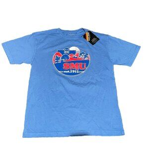 New SMU Mustang Blue T shirt mens short sleeve top Uscape Apparel